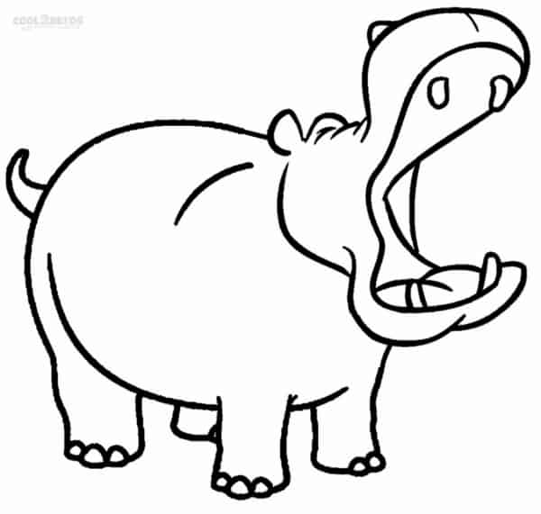 8 desenho de hipopotamo facil Cool2bKids