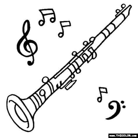 clarinete com nota musical