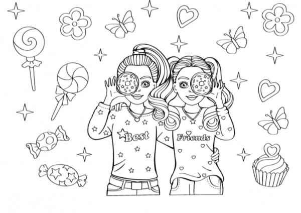 Desenho 06 de BFF (Best Friends Forever) para colorir