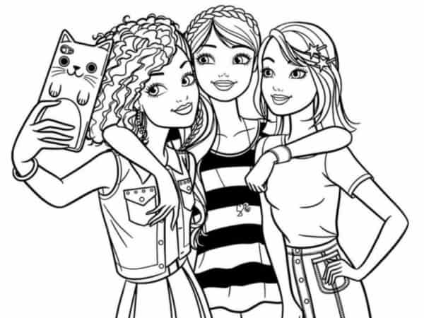 95+ Desenhos do BFF Melhores Amigas para Imprimir e Colorir em