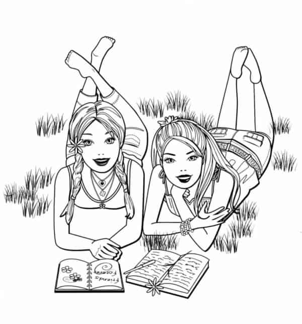 95+ Desenhos do BFF Melhores Amigas para Imprimir e Colorir