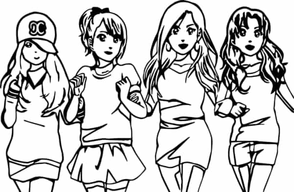 Desenhos de Melhores Amigas 2 para Colorir e Imprimir