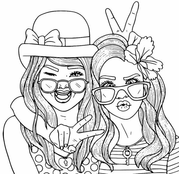 Desenhos de Melhores Amigas 2 para Colorir e Imprimir