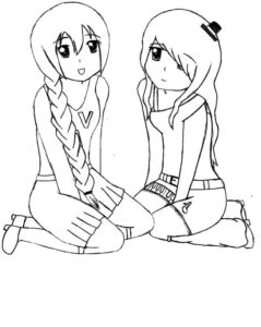 +60 desenhos de melhores amigas para imprimir!【2024】