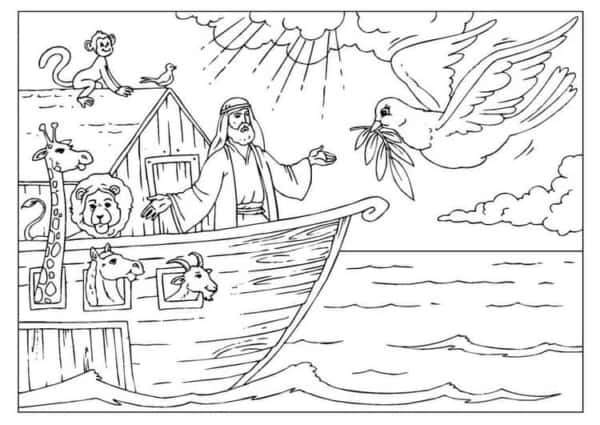 1 desenho arca de Noe para colorir Pinterest
