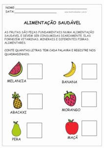 +60 atividades alimentação saudável para educação infantil