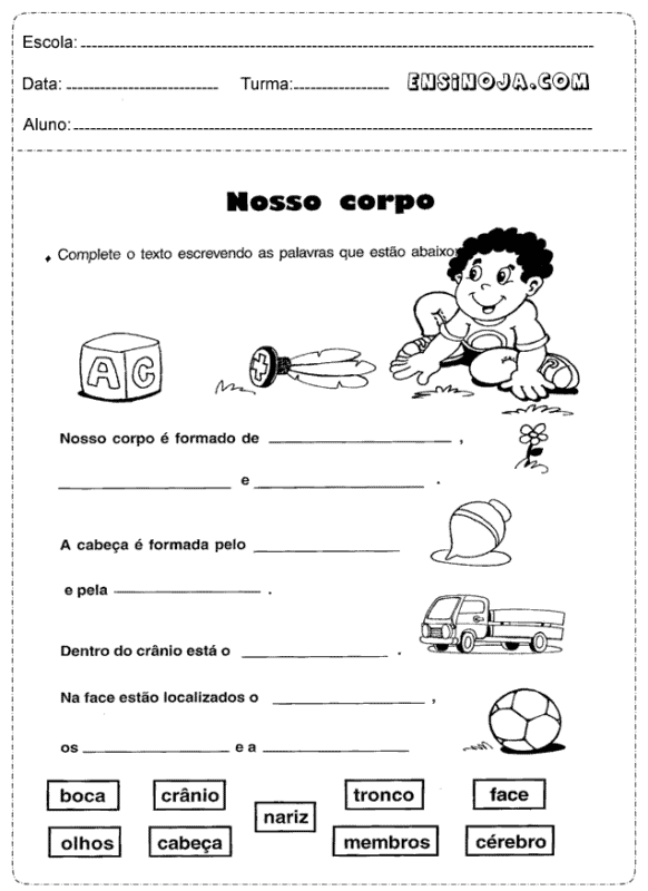 Atividades para colorir educação infantil para imprimir - Ensinoja