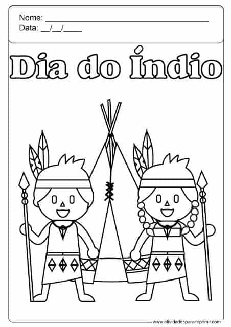 Dia dos Povos Indígenas: Desenhos para colorir. - Ponto do Conhecimento