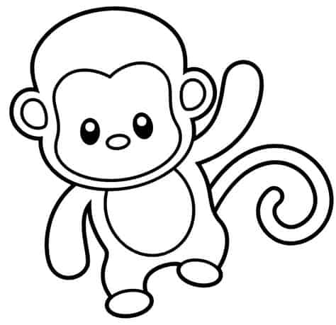 macaco para colorir