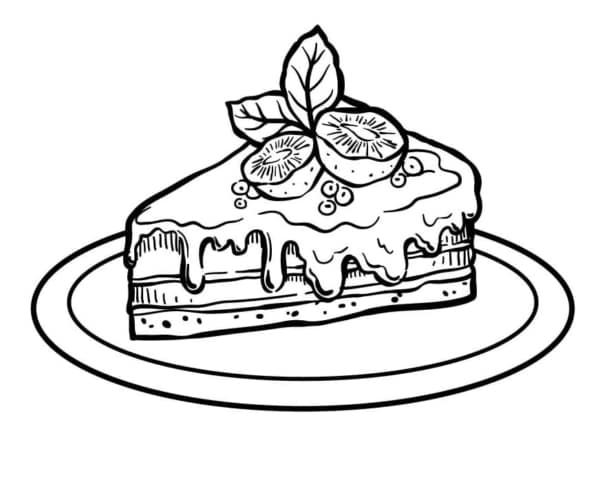 Desenho de Bolo de chocolate para colorir