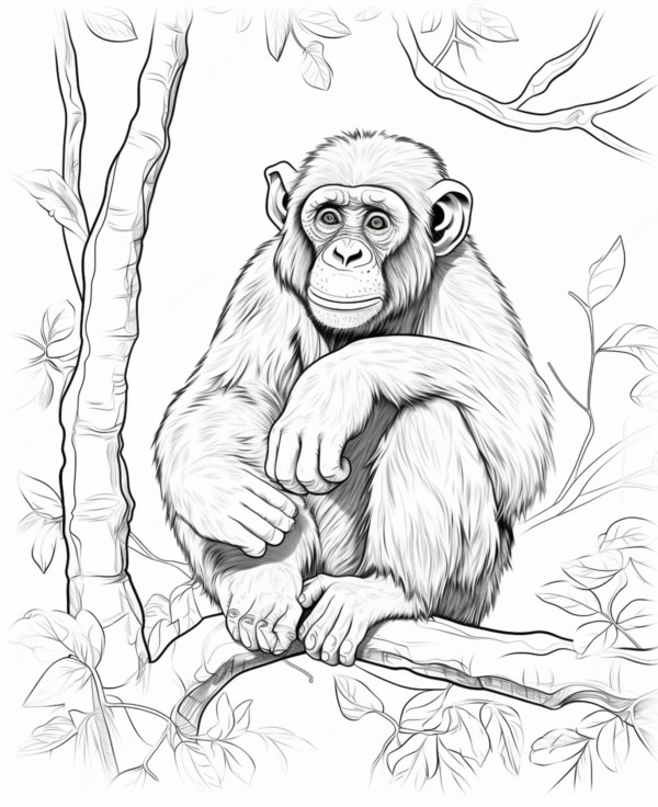 Como desenhar um Chimpanzé realista 