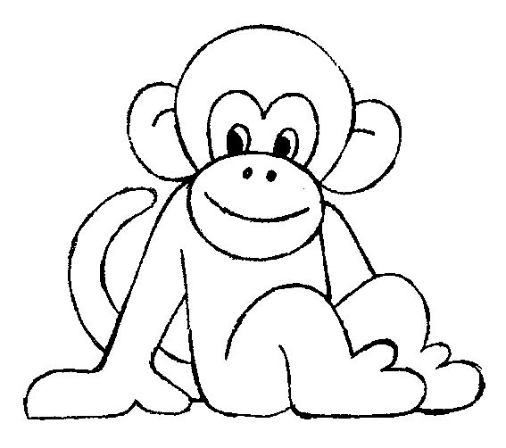 Macaco pequeno para colorir - Imprimir Desenhos