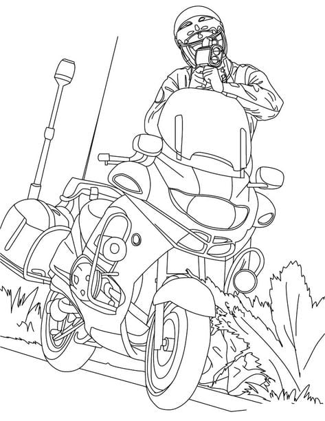 Desenho de motos para colorir para crianças