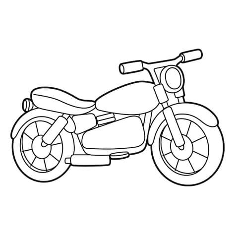 Desenho de motocicleta para colorir. Diversos desenhos para pintar