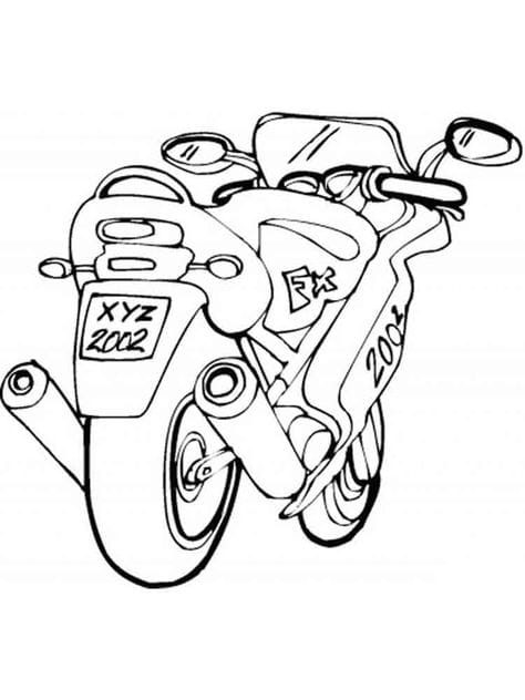 Desenhos para colorir de desenho de uma piloto de moto com seu capacete  para colorir 