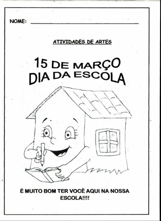 Atividade para colorir - Dia da Escola