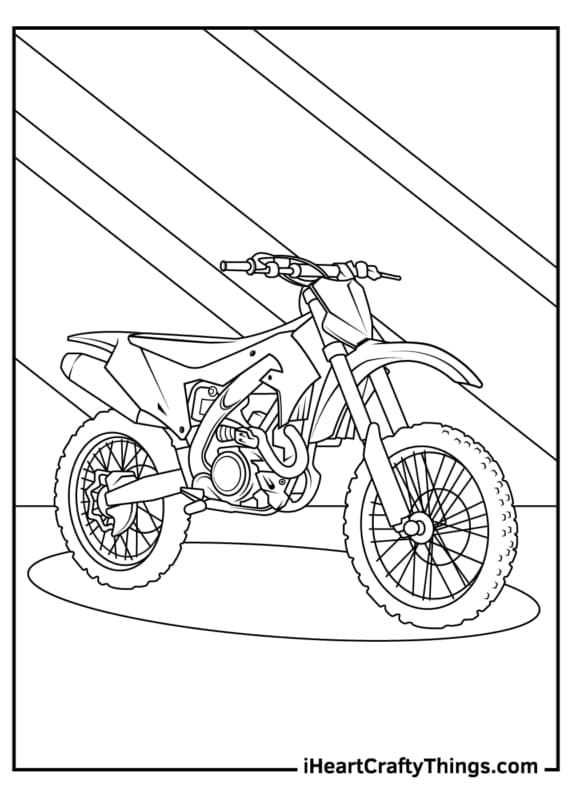 54 desenhos de motos para colorir