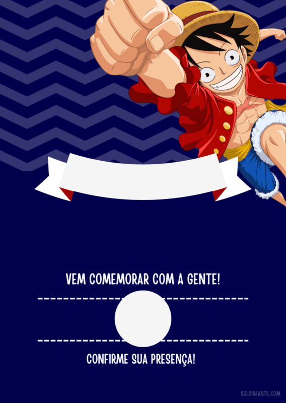 Convite Aniversário One Piece