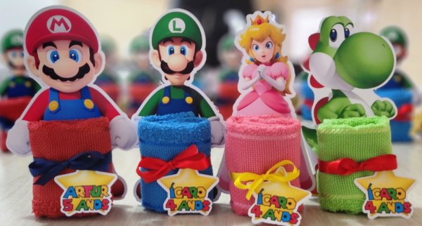 4 lembrancinha festa Super Mario Piece Desing Elo7